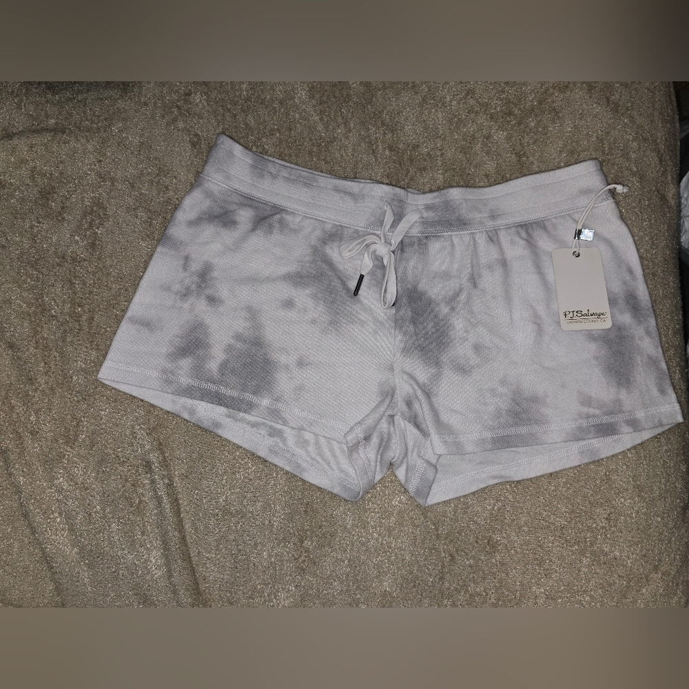 PJ Salvage Gray Tie-Dye Shorts